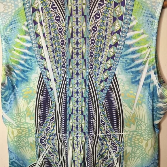 Apt 9 Sublimation Top Beaded Jewel Sleeveless Geometric - Picture 8 of 9